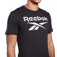 Reebok GS STACKED TEE Negro | Camiseta Logo Hombre