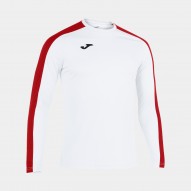Joma Camiseta Manga Larga Academy Blanco Rojo | Hombre
