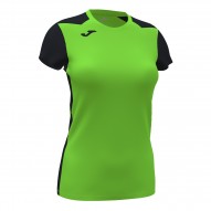 Joma Camiseta Manga Corta Record Ii Verde Flúor Negro | Mujer