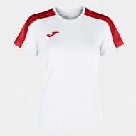 Joma Camiseta Manga Corta Academy Blanco Rojo | Mujer