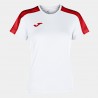 Joma Camiseta Manga Corta Academy Blanco Rojo | Mujer