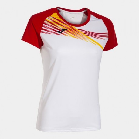 Joma ELITE X SHORT SLEEVE T-SHIRT WHITE RED | Mujer |  Ref.: 901811.206