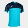 Joma MONTREAL SHORT SLEEVE T-SHIRT FLUOR TURQUOISE-NAVY | Hombre |  Ref.: 102743.013