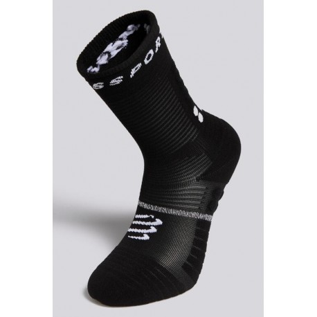 Compressport  Pro Marathon Socks V2.0 Negro/Blanco | Calcetín Unisex