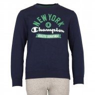 CHAMPION SUDADERA CREWNECK JUNIOR AZUL/VERDE