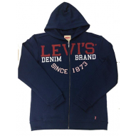 LEVI'S SUDADERA CAPUCHA Y CREMALLERA ZIPPER DEMIN NIÑO AZUL