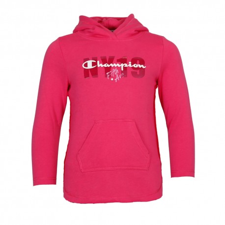 CHAMPION SUDADERA HOODED JUNIOR ROSA