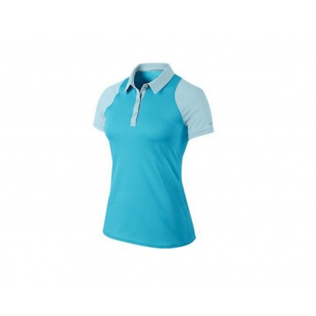 NIKE CAMISETA TENIS POLO HAUT SPHERE MUJER CELESTE